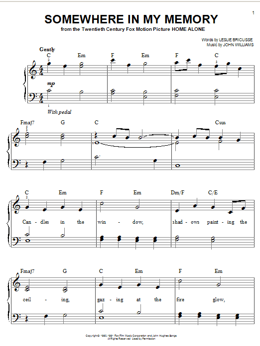 Produktgalerie: Seite 1 von 1 Somewhere In My Memory, John Williams, Klavier