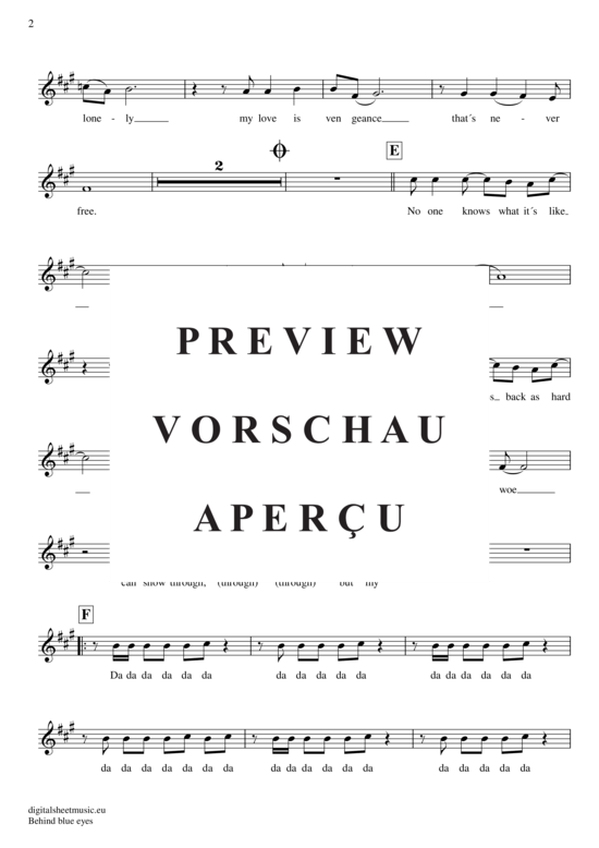 Product gallery: Page 3 of 4 Behind blue eyes , Limp Bizkit / The Who, Clarinet in B-flat