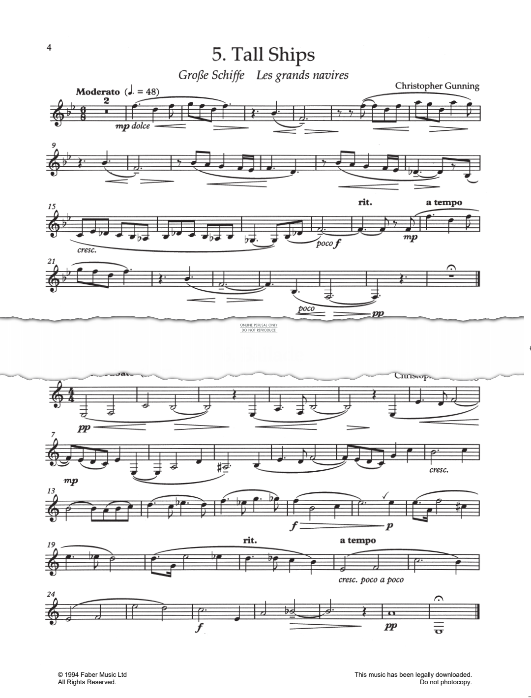 Produktgalerie: Seite 1 von 1 Ballade, Christopher Gunning, Klarinette, Klavier