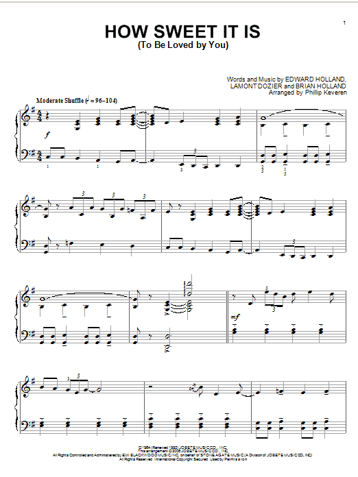 Product picture to: How Sweet It Is (To Be Loved By You) (arr. Phillip Keveren)