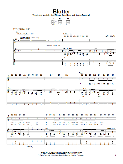 Produktgalerie: Seite 1 von 1 Blotter, Stone Sour, Gitarre