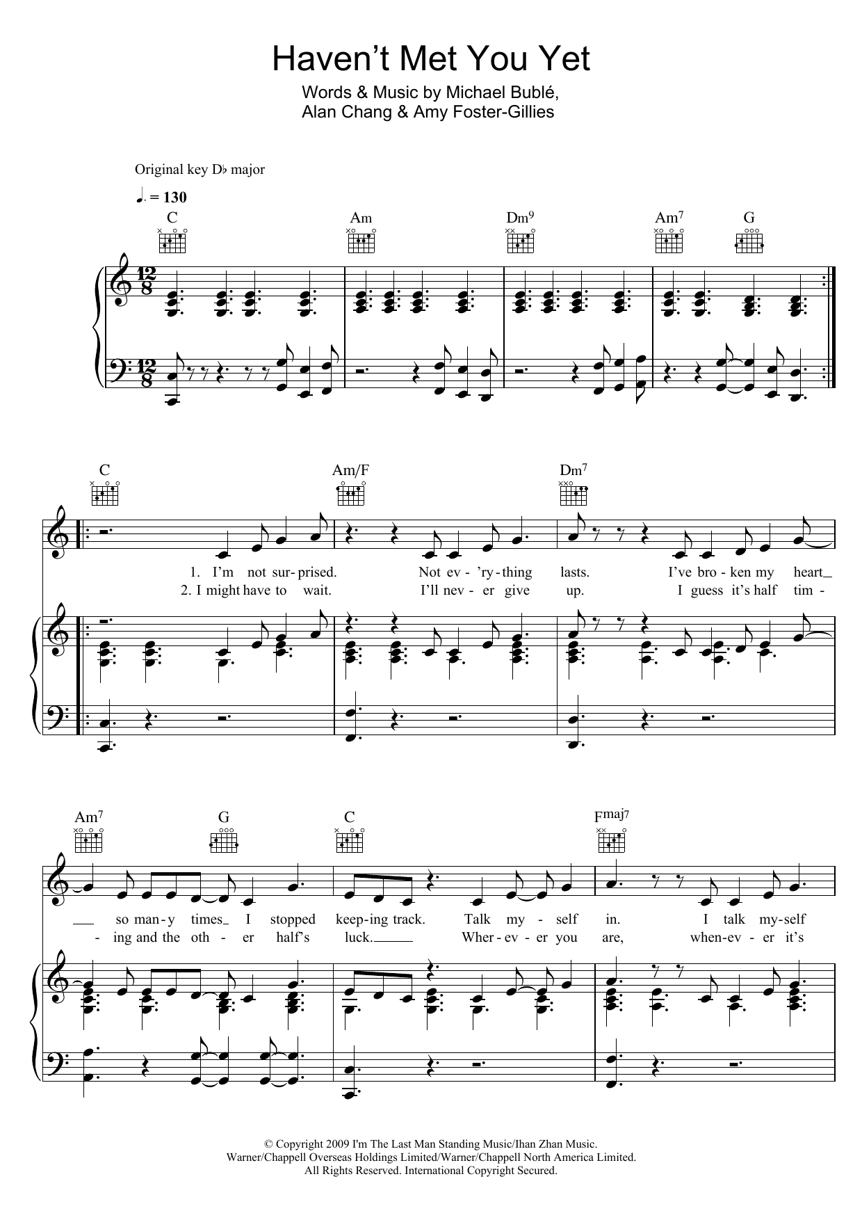 Produktgalerie: Seite 1 von 1 Haven't Met You Yet, Michael Bublé, Gesang, Gitarre, Klavier