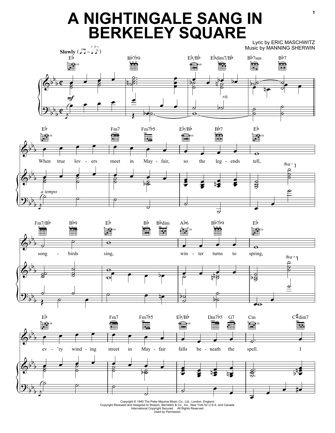 Product picture to: A Nightingale Sang In Berkeley Square