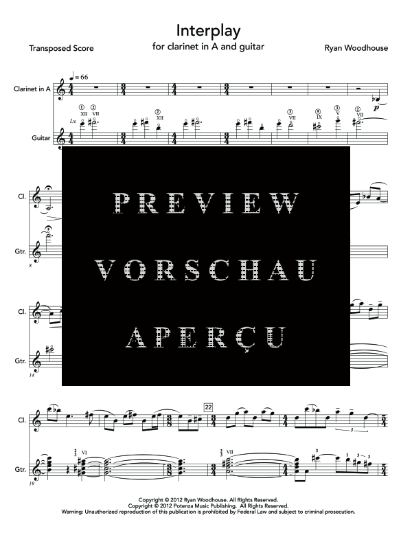 Product gallery: Page 5 of 11 Interplay, , (clarinet and guitar)