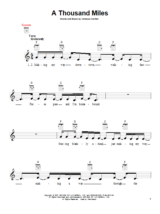 Product gallery: Page 1 of 1 A Thousand Miles, Vanessa Carlton