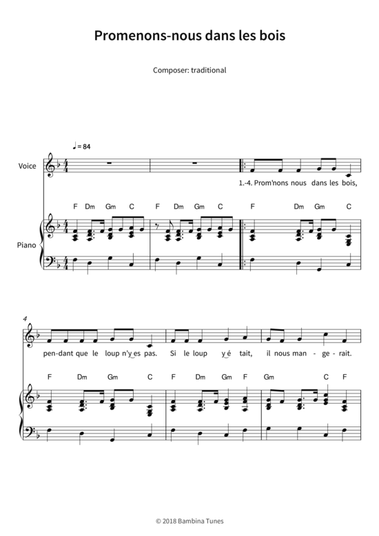 Produktbild zu: Promenons-nous dans les boistraditional