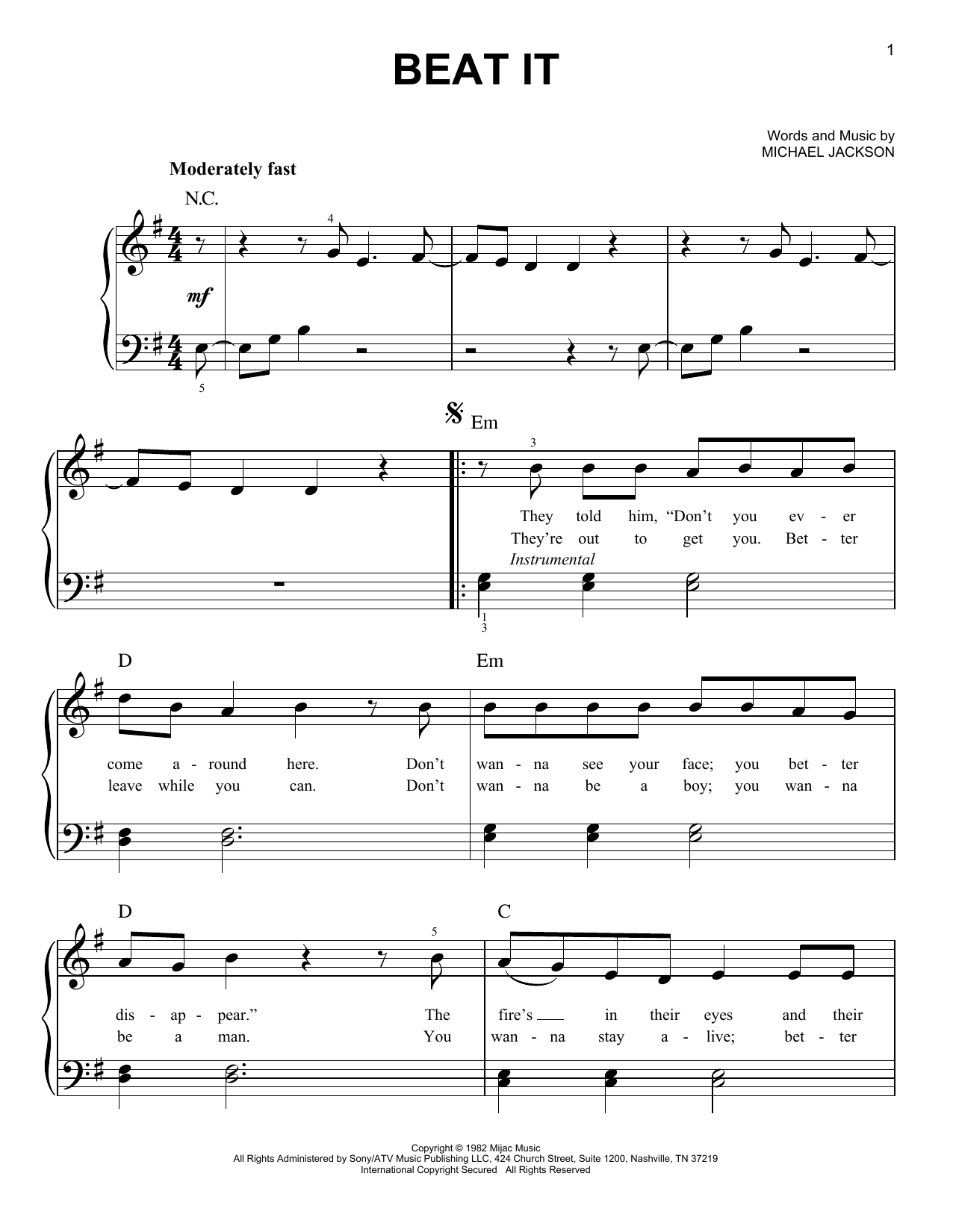 Product picture to:  Beat It - Michael Jackson