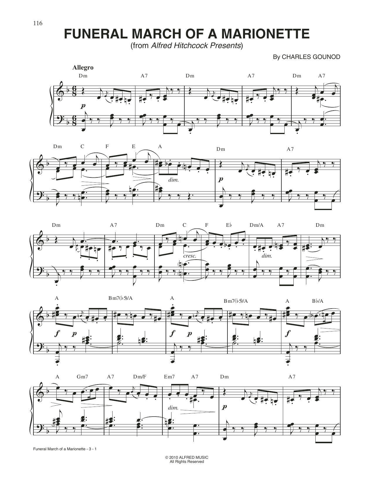Product picture to: Funeral March Of A Marionette (arr. Dan Coates)
