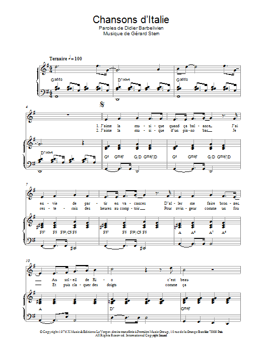 Product picture to: Chansons D'italie
