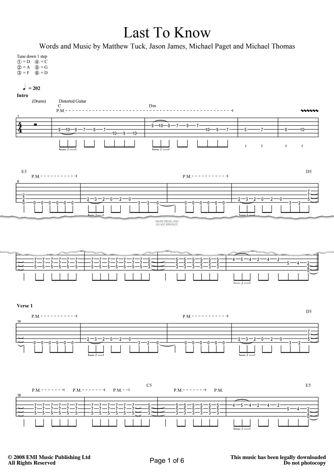 Product gallery: Page 1 of 1 Last To Know, Bullet For My Valentine