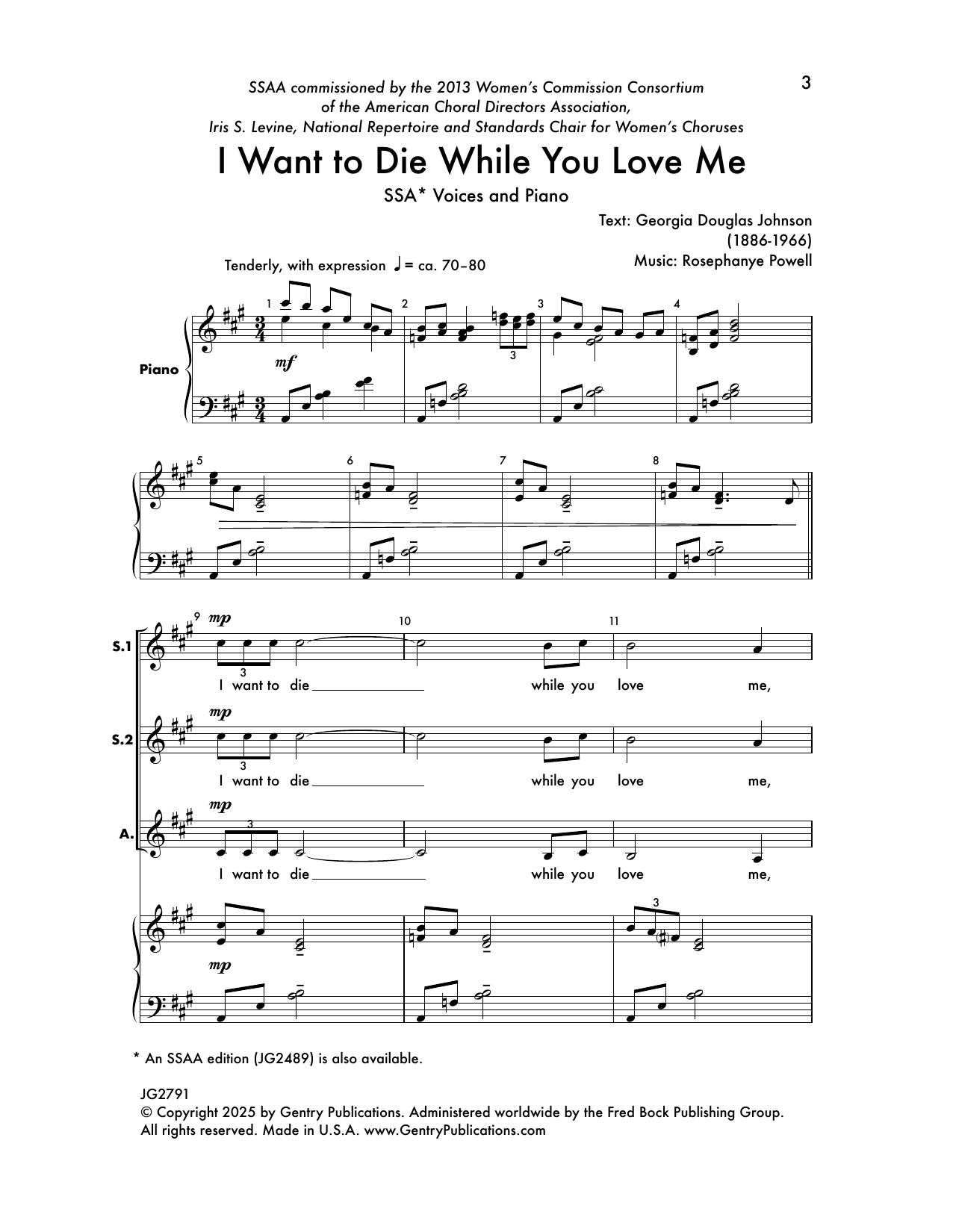 Produktgalerie: Seite 1 von 1 I Want to Die While You Love Me, Rosephanye Powell, Chor