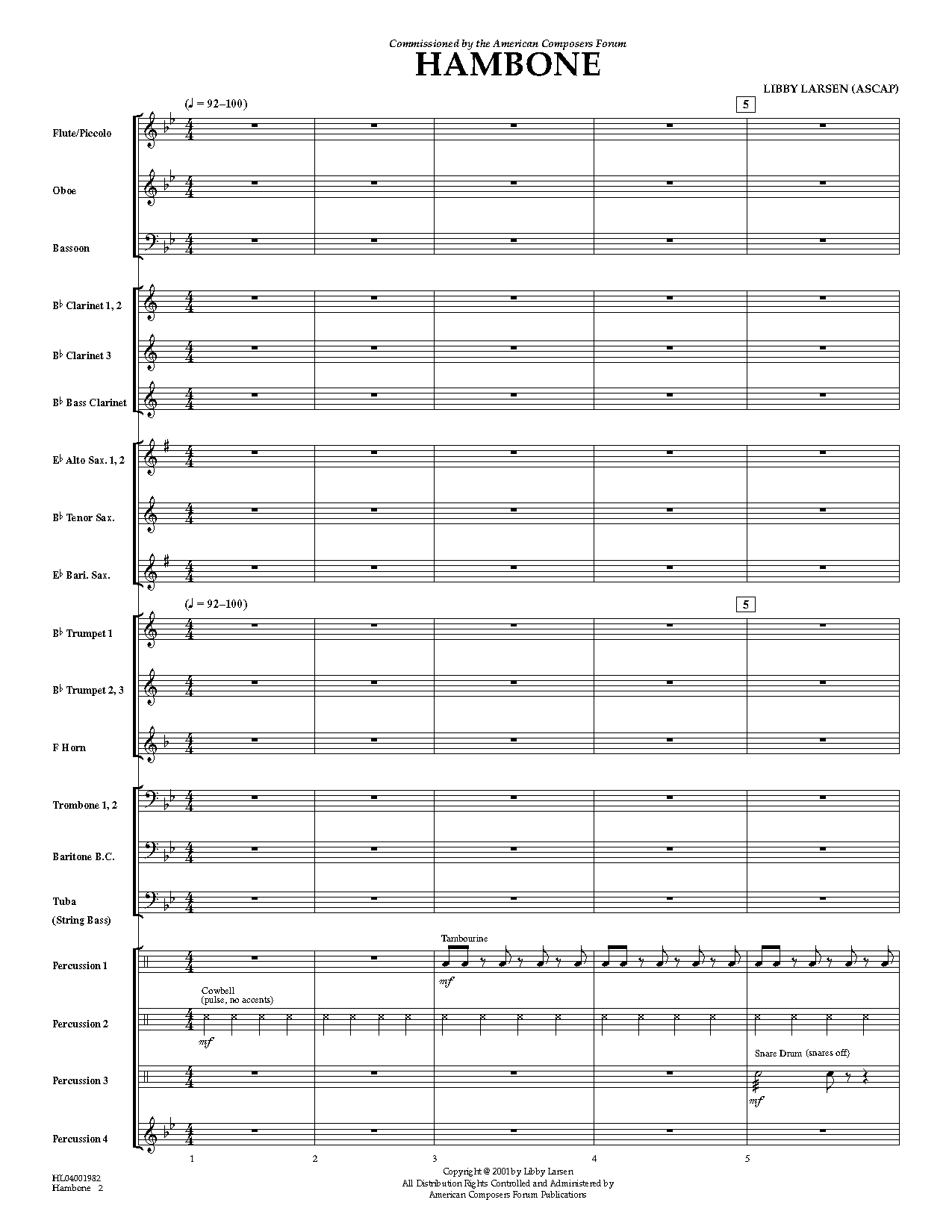 Produktbild zu: Hambone - Full Score