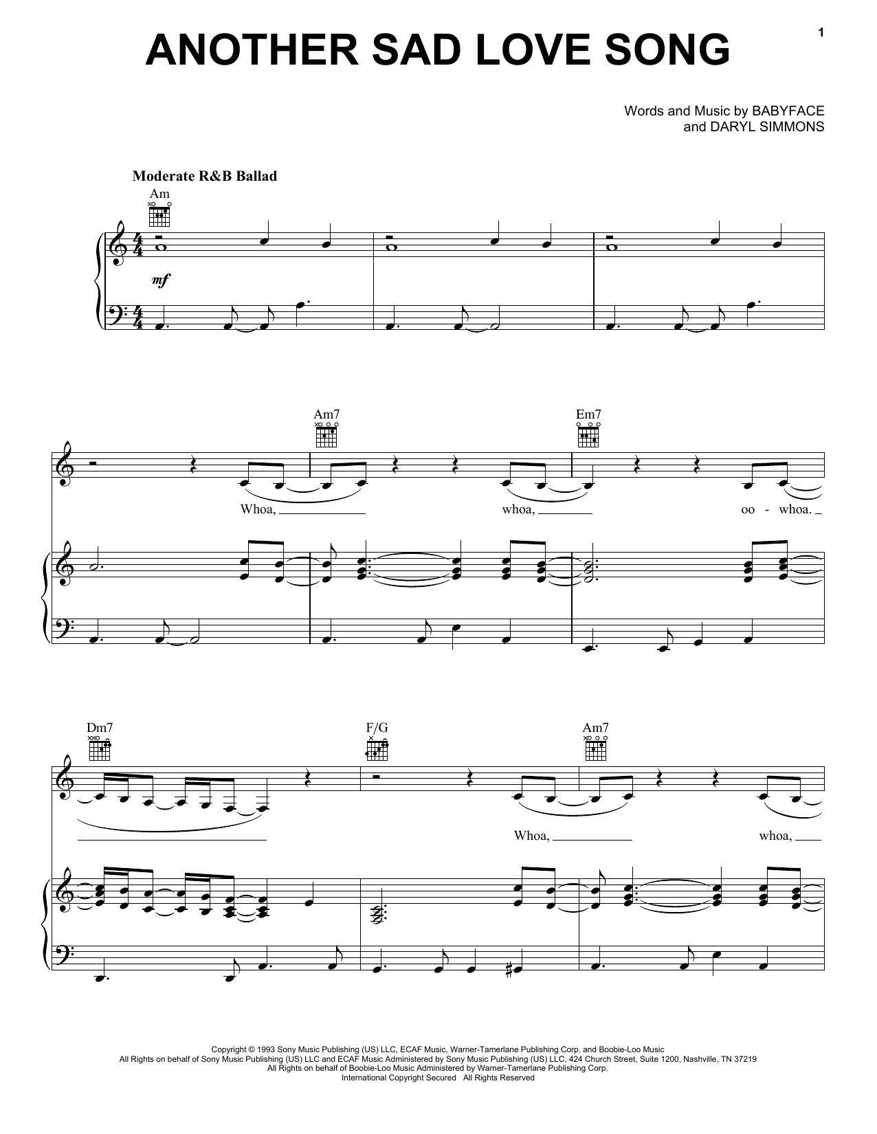 Product picture to: Another Sad Love Song