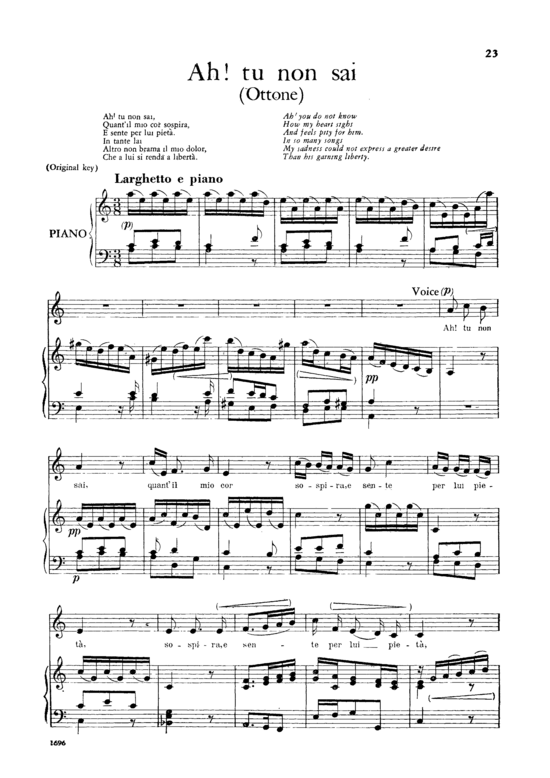 Product picture to: Ah! Tu non sai, Quant'il mio cor sospiraGeorg Friedrich Händel