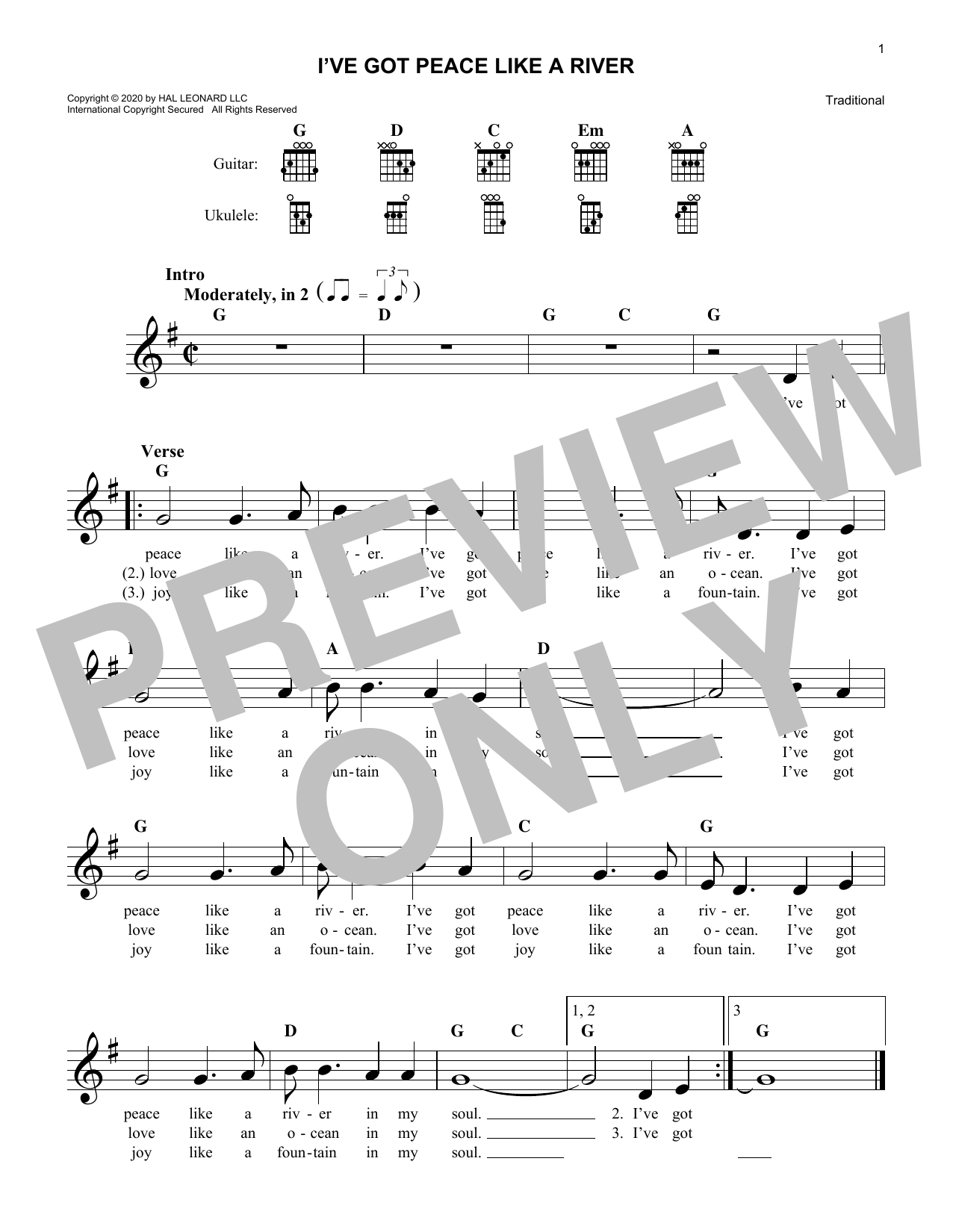 Produktbild zu: I've Got Peace Like A River