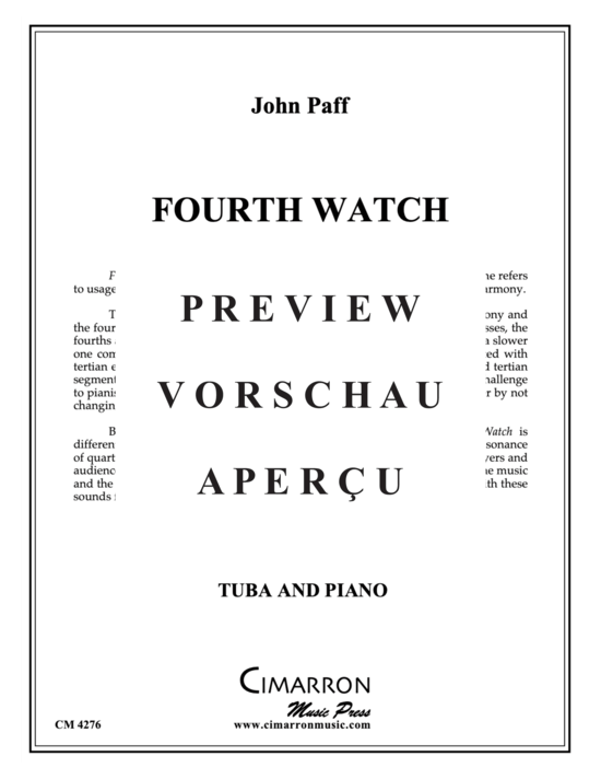 Product gallery: Page 2 of 13 Fourth Watch , , (tuba + piano)