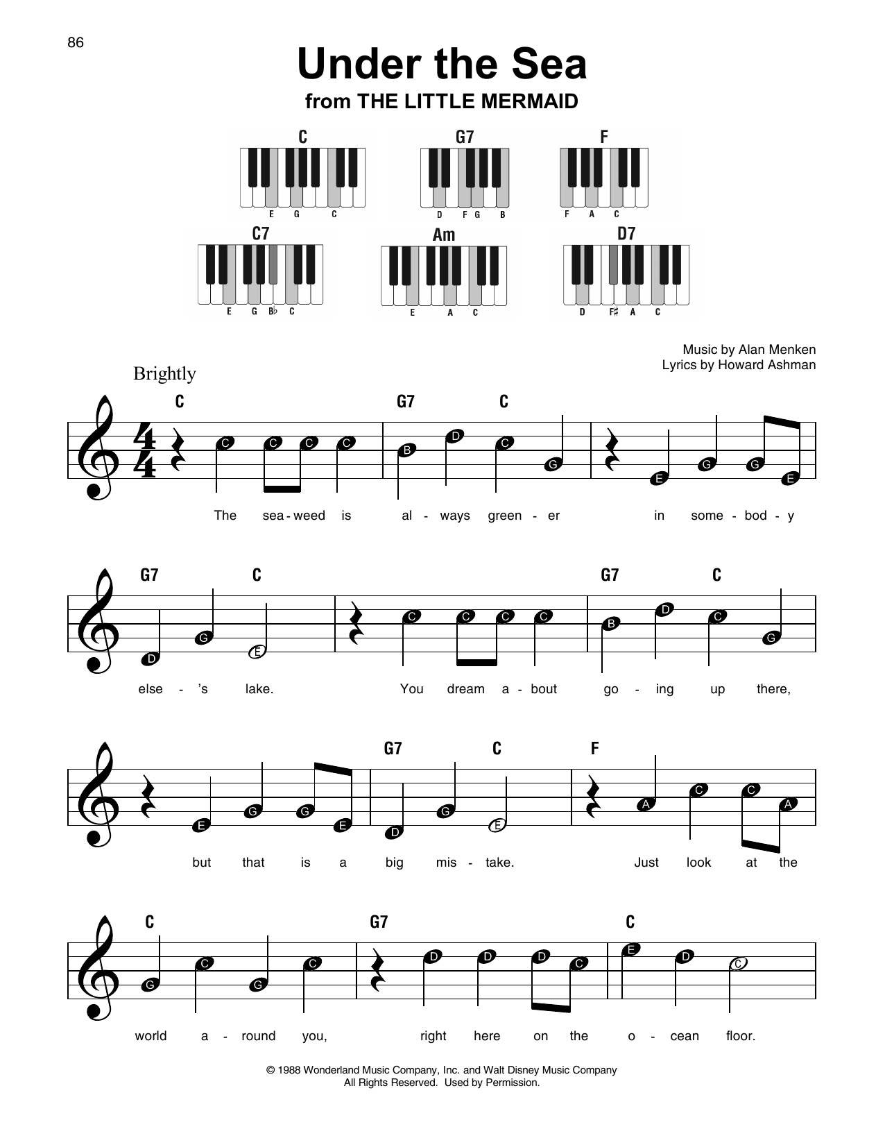 Produktbild zu: Under The Sea (from The Little Mermaid)