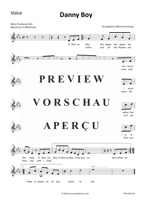 Product gallery: Page 10 of 11 Danny Boy, , Solo Voice and Concert Band