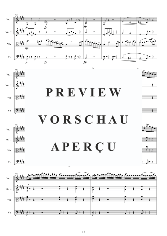 Produktgalerie: Seite 11 von 11 Streichquartett Nr. 2 in E-Dur, , Streicherquartett (Partitur und Einzelstimmen