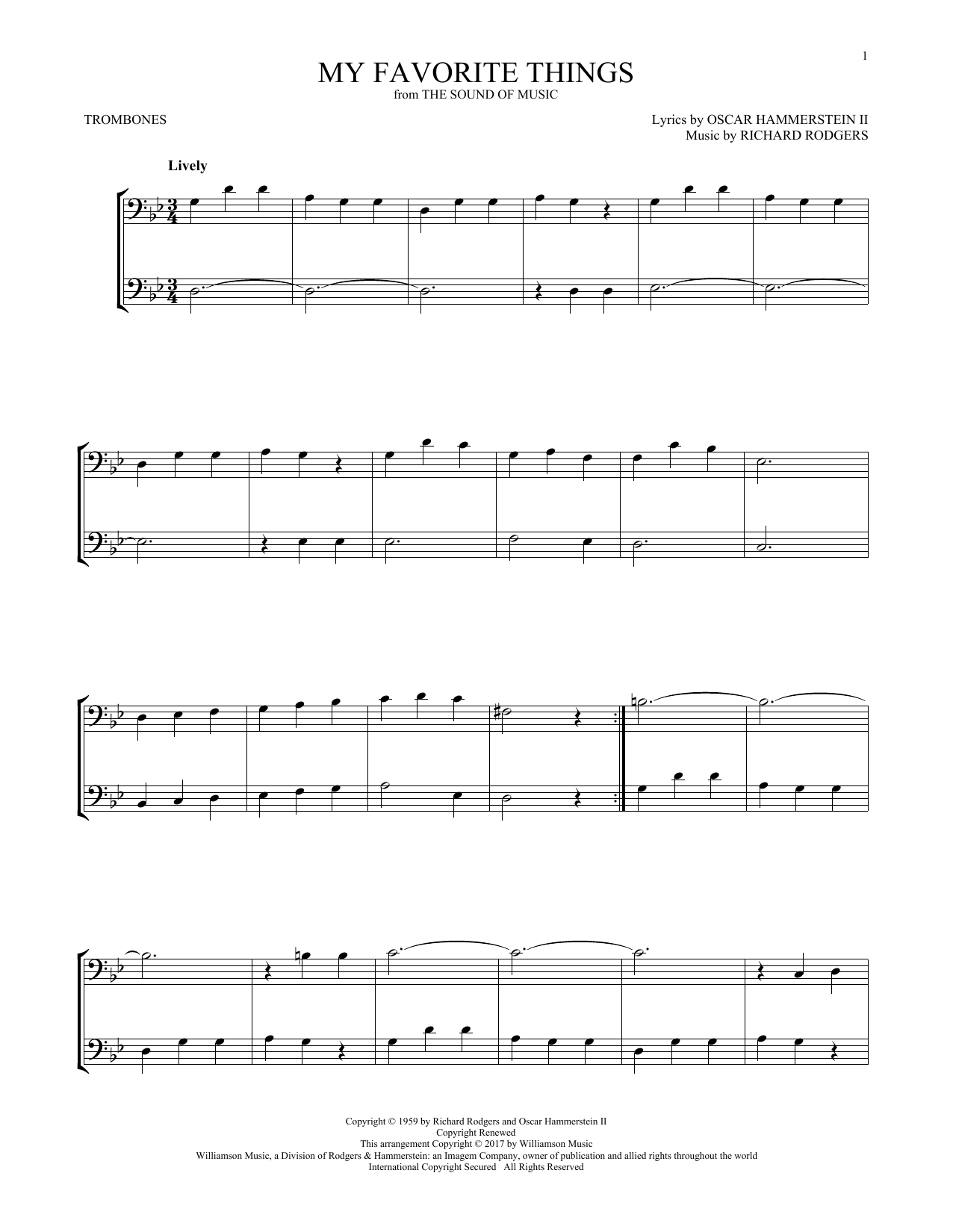 Product gallery: Page 1 of 1 My Favorite Things (from The Sound Of Music), Rodgers & Hammerstein