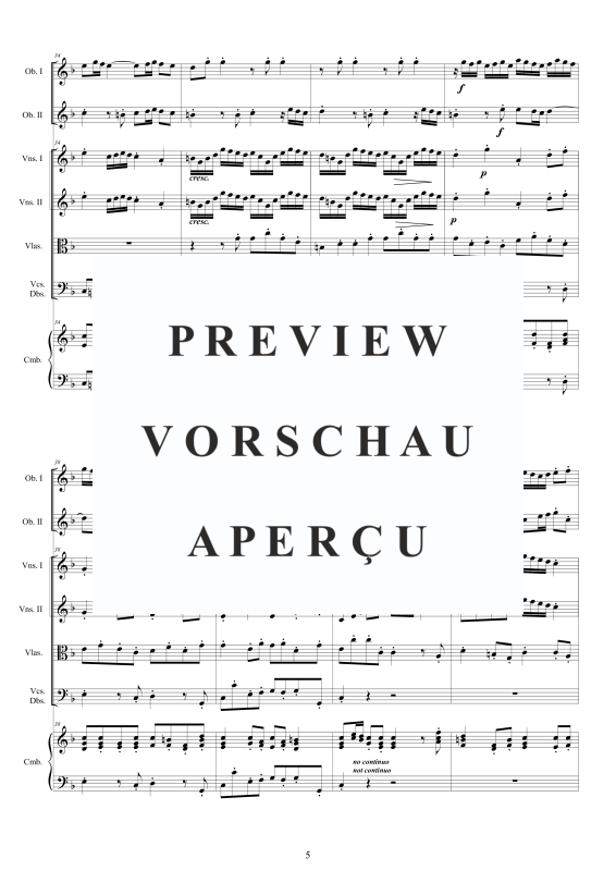 Produktgalerie: Seite 6 von 11 Concerto No.3 in F-Dur Op.9, , 2 Oboen Solo, Streicher Ensemble und Cembalo BC