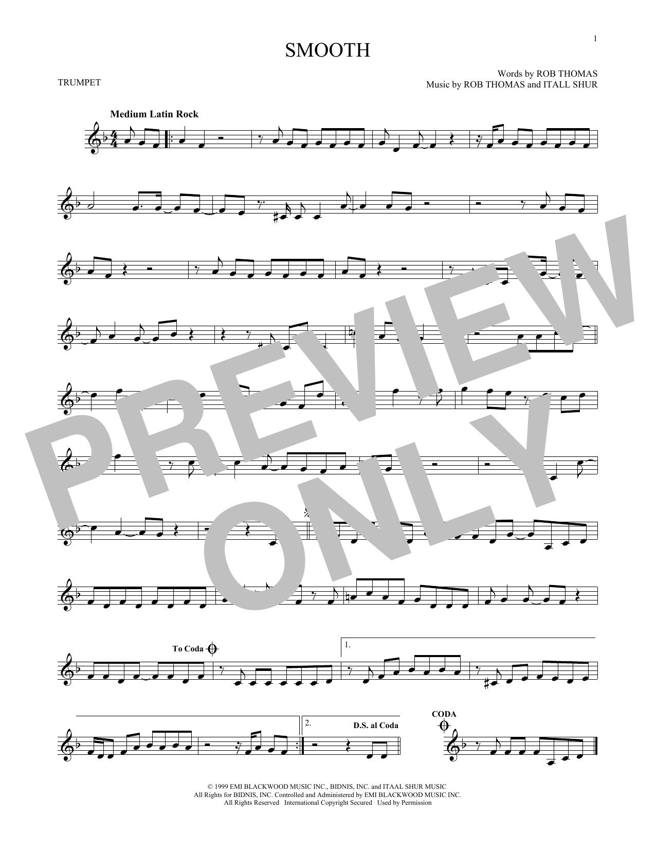 Produktgalerie: Seite 1 von 1 Smooth, Santana featuring Rob Thomas, Trompete