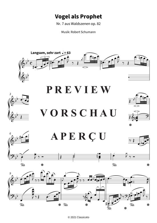 Product gallery: Page 4 of 6 Vogel als Prophet - Nr. 7 aus Waldszenen op. 82 , , Piano Solo