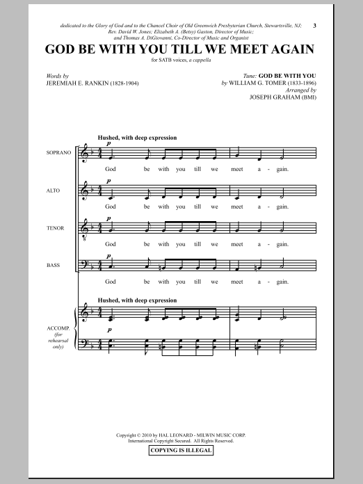 Produktbild zu: God Be With You Till We Meet Again