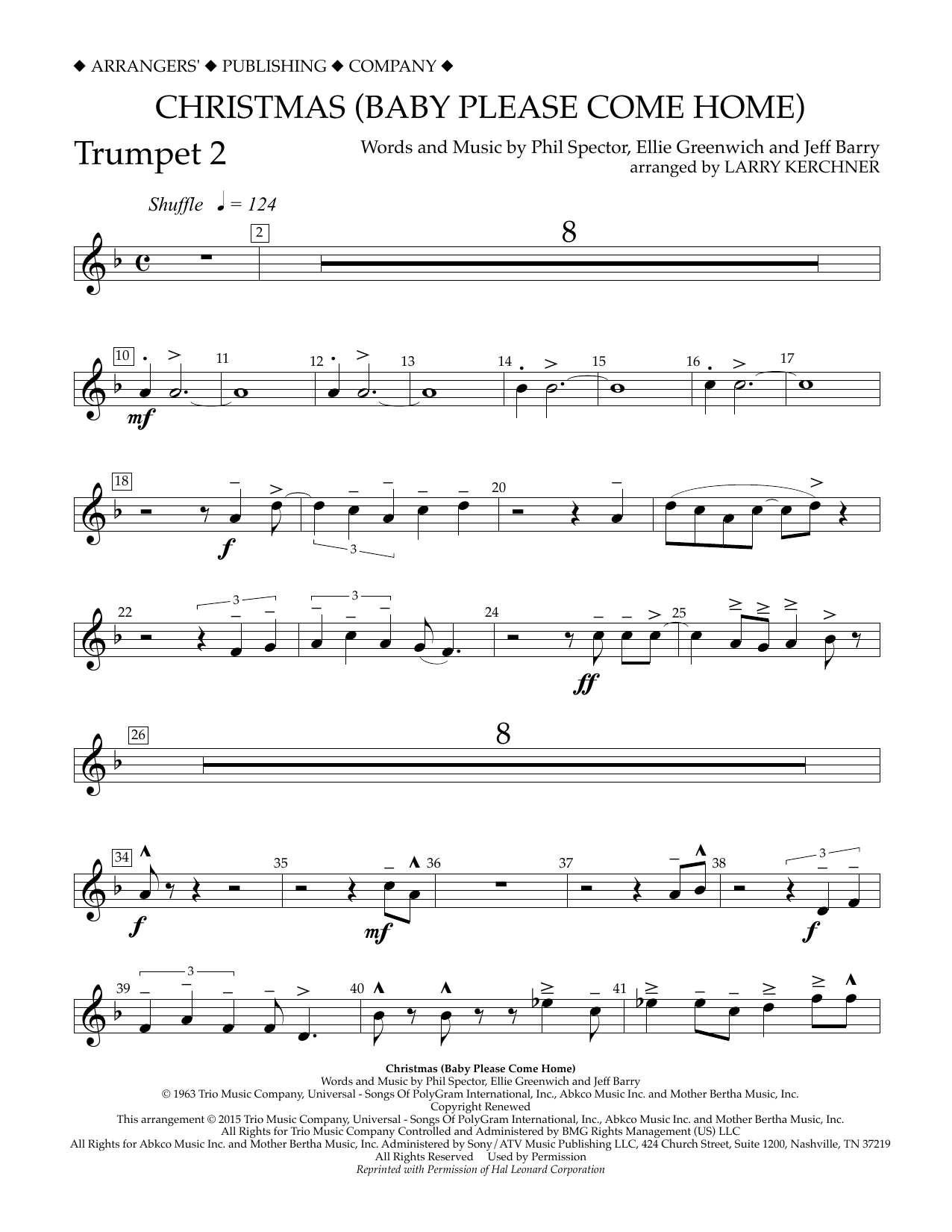 Product gallery: Page 1 of 1 Christmas (Baby Please Come Home) - Bb Trumpet 2, Larry Kerchner