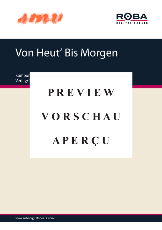 Product gallery: Page 2 of 3 Von Heut bis Morgen , , Piano and Voice