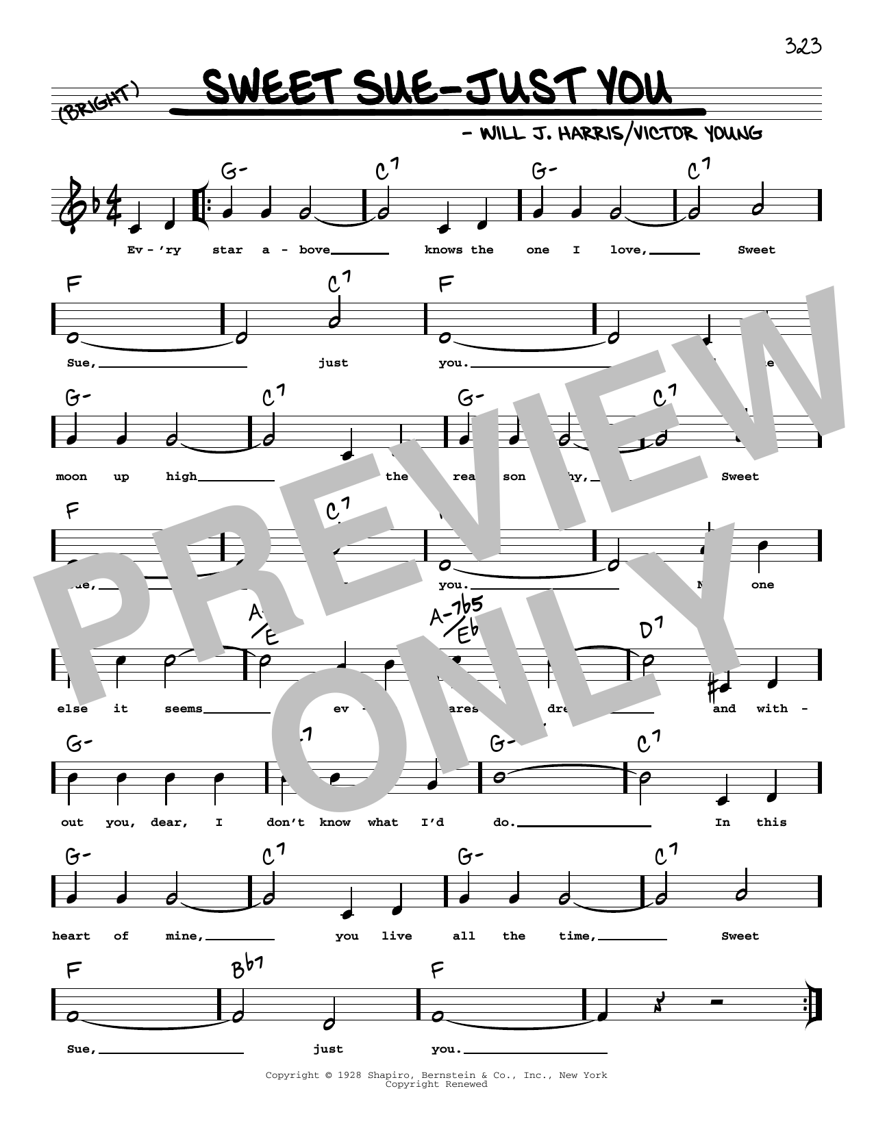 Produktbild zu: Sweet Sue-Just You (arr. Robert Rawlins)