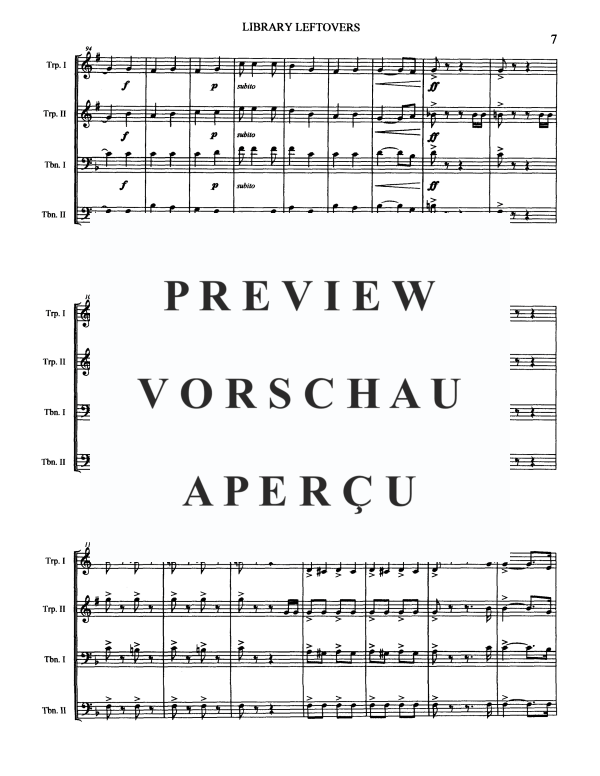 Produktgalerie: Seite 9 von 11 Library Leftovers, , Blechbläserquartett