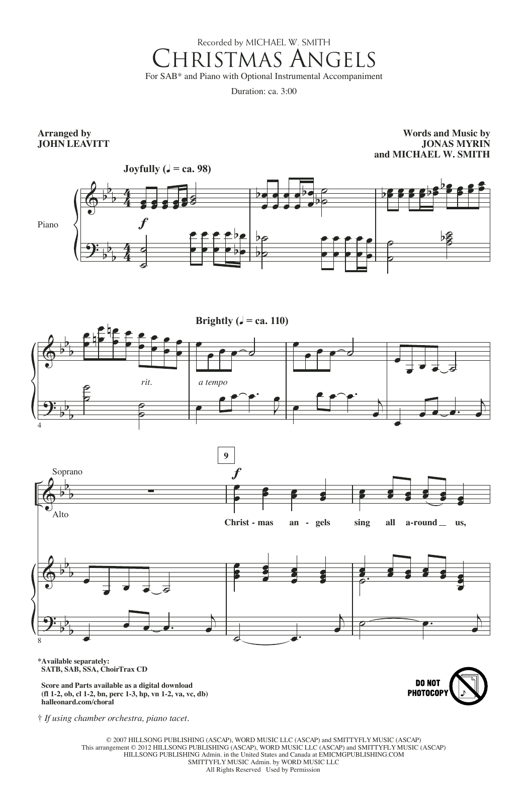 Product picture to: Christmas Angels (arr. John Leavitt)