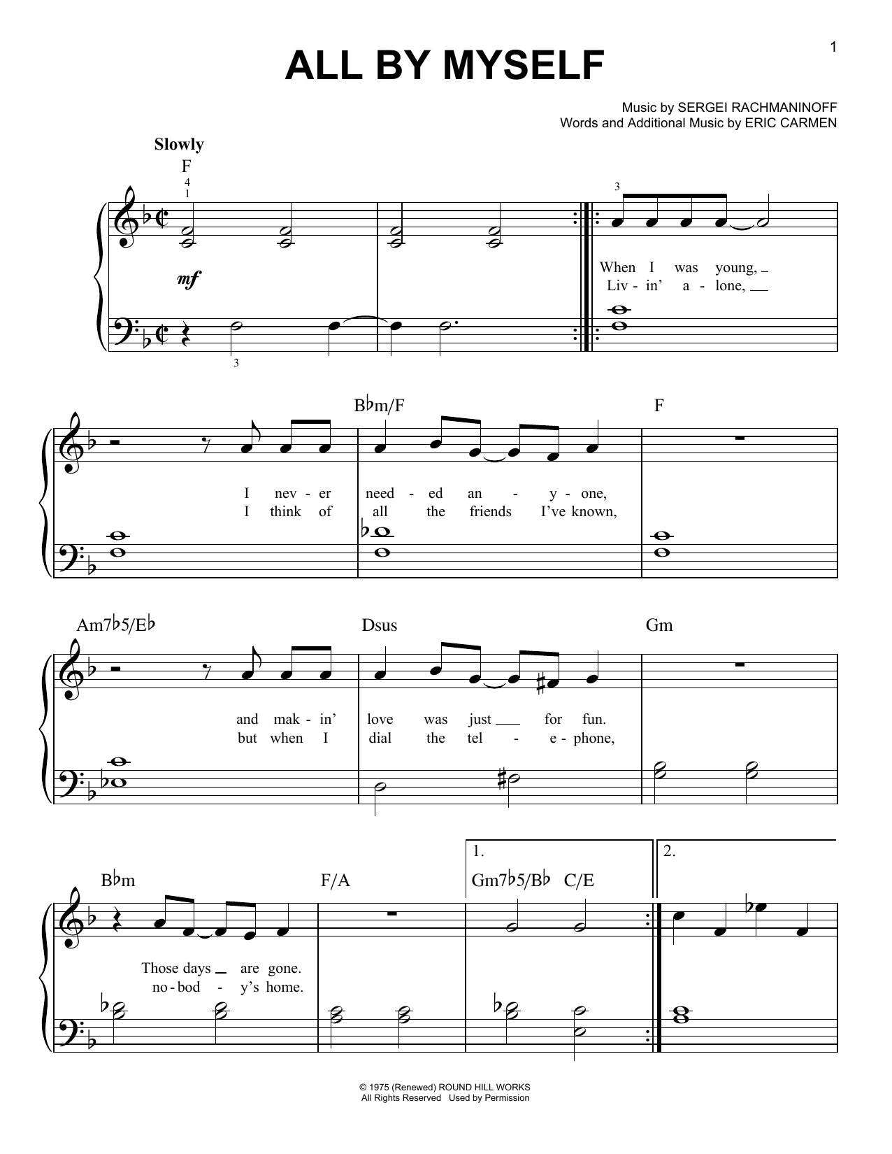 Produktgalerie: Seite 1 von 1 All By Myself, Celine Dion, Klavier