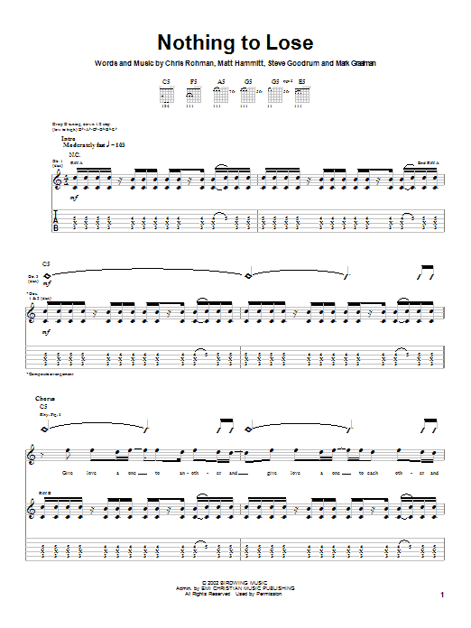 Product gallery: Page 1 of 1 Nothing To Lose, Sanctus Real