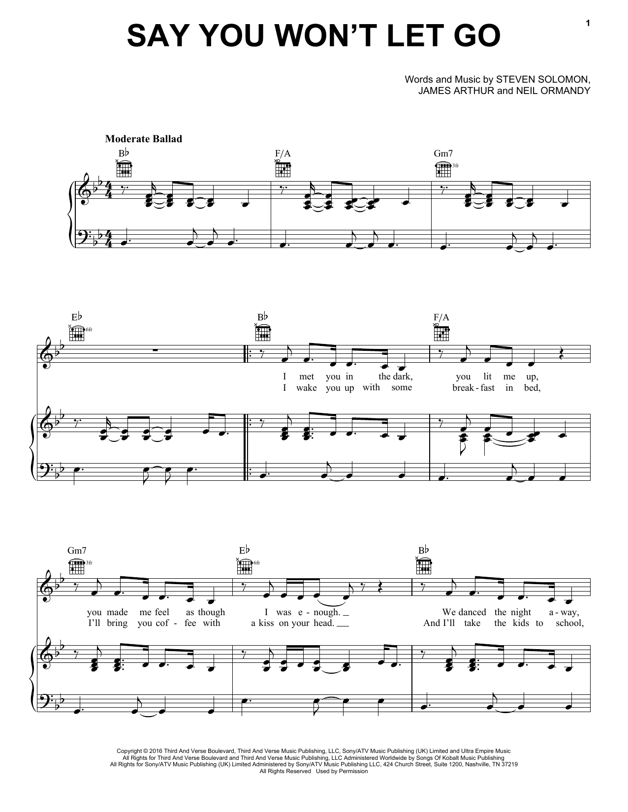 Produktbild zu: Say You Won't Let Go
