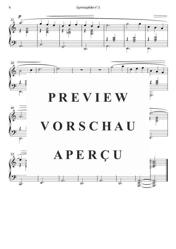 gallery: 3 Gymnopédies, , (piano solo)