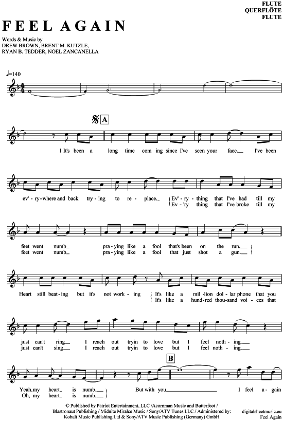 Product picture to: Feel again OneRepublic