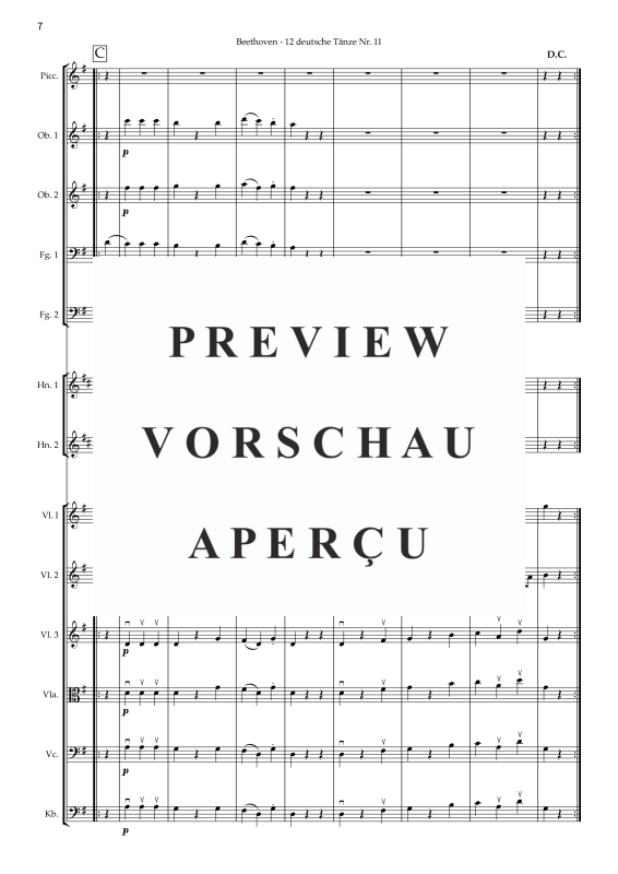 Produktgalerie: Seite 9 von 11 Deutscher Tanz Nr. 11, , Jugendkammerorchester