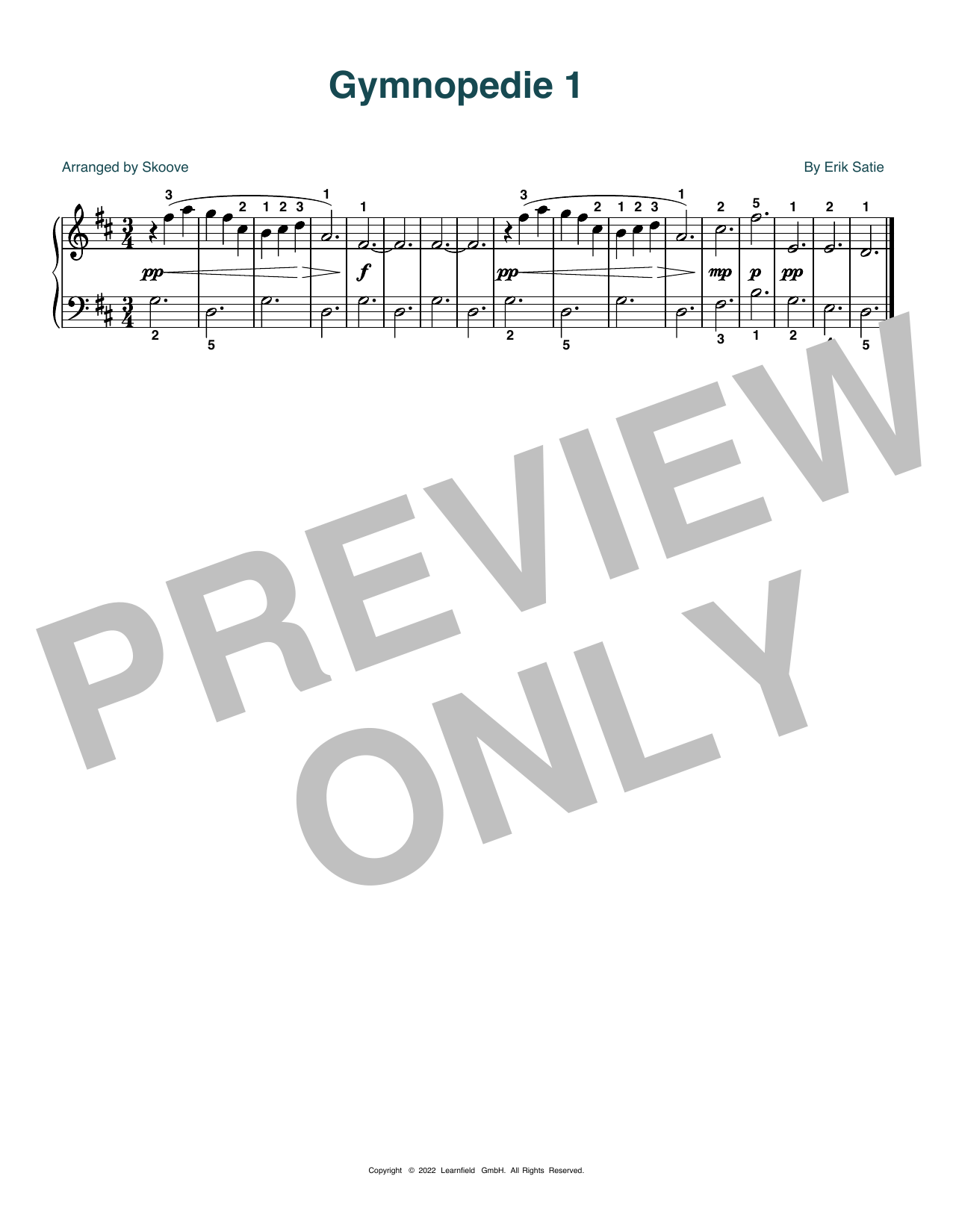 Produktbild zu: Gymnopedie No. 1 (arr. Skoove)