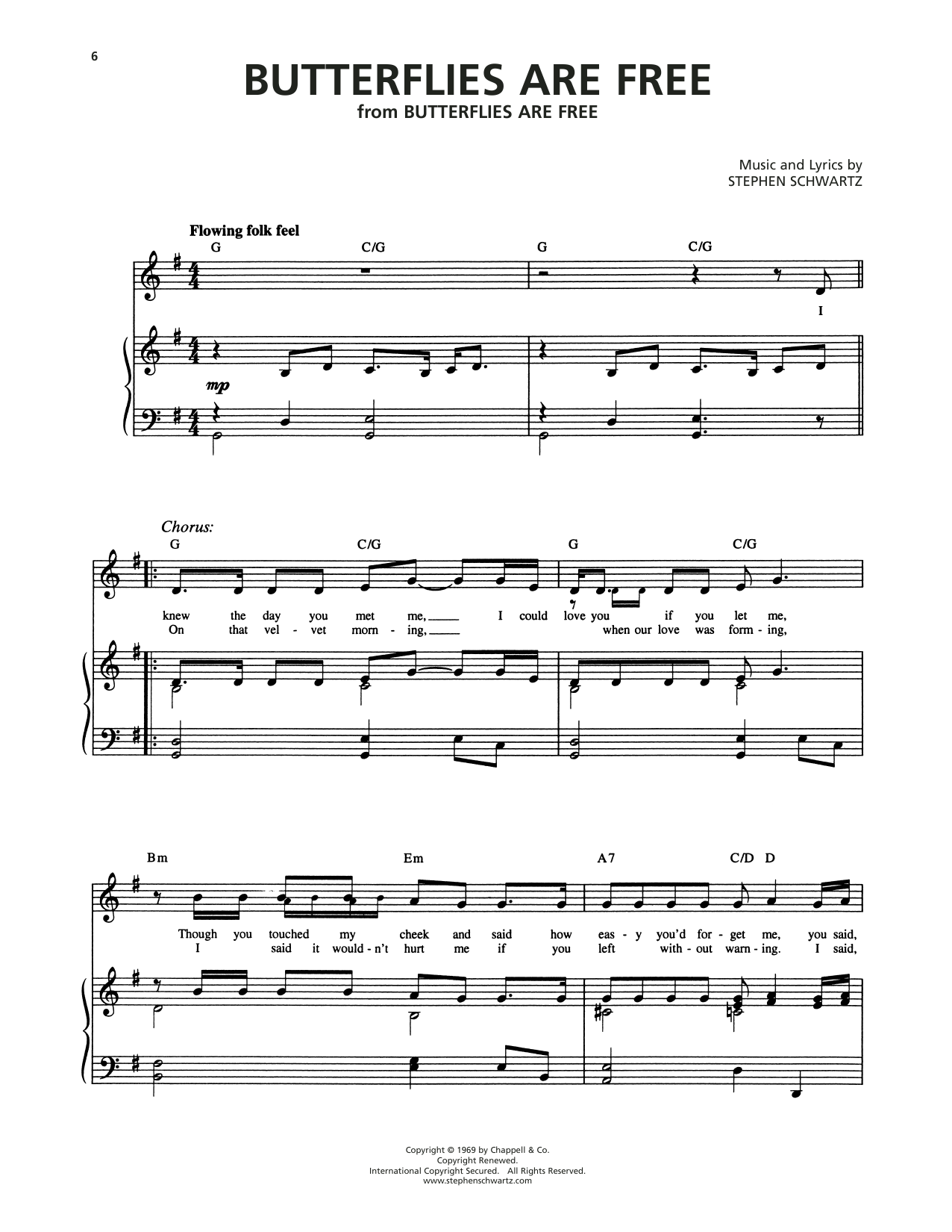 Produktgalerie: Seite 1 von 1 Butterflies Are Free, Stephen Schwartz, Gesang, Klavier
