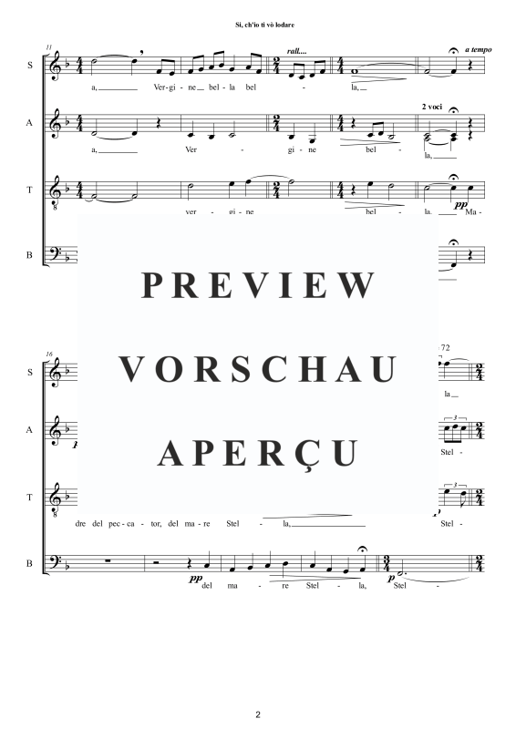 Produktgalerie: Seite 3 von 11 Si, ch'io ti vò lodare - Lobgesang, , Gemischter Chor a capella