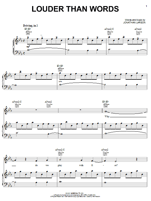 Produktbild zu: Louder Than Words (from tick, tick... BOOM!)
