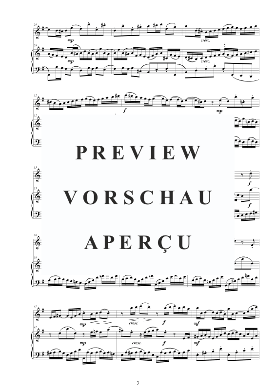 Produktgalerie: Seite 4 von 11 Flöten Sonate Nr. 6 in G-Dur BWV 1019, , Flöte und Cembalo/Klavier