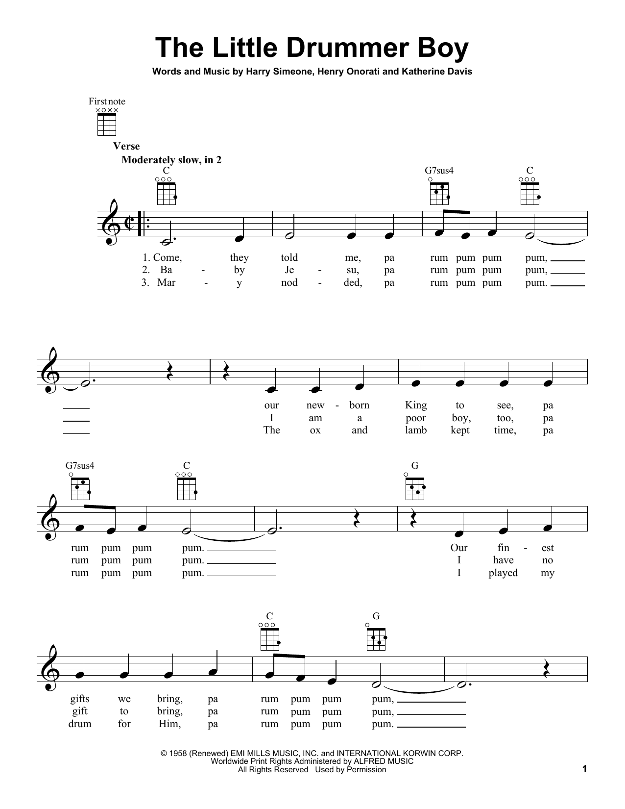 Product gallery: Page 1 of 1 The Little Drummer Boy, Harry Simeone