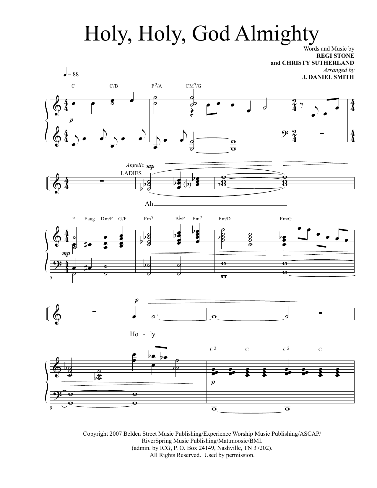 Product picture to: Holy, Holy God Almighty (arr. J. Daniel Smith)