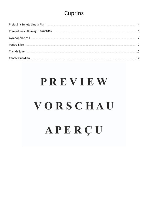Produktgalerie: Seite 5 von 11 Sunete Line la Pian - Lucr?ri Simplificate pentru Momente Lini?tite, , Klavier Solo