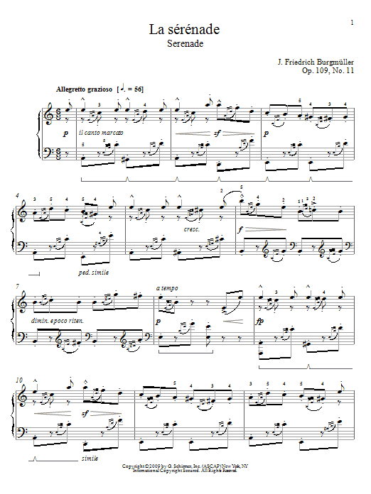 Product gallery: Page 1 of 1 Serenade, Johann Friedrich Burgmuller
