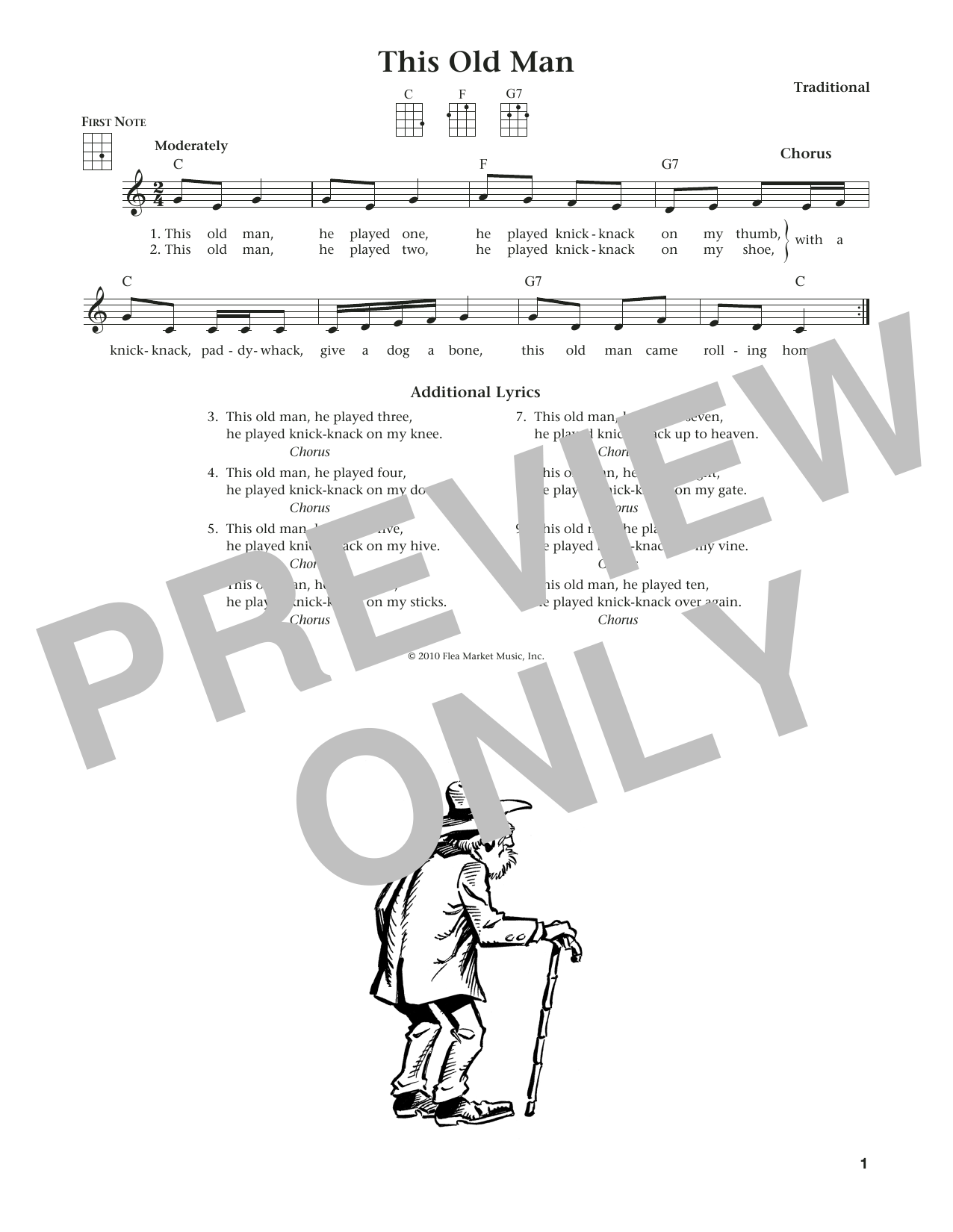 Product gallery: Page 1 of 1 This Old Man (from The Daily Ukulele) (arr. Liz and Jim Beloff), Traditional
