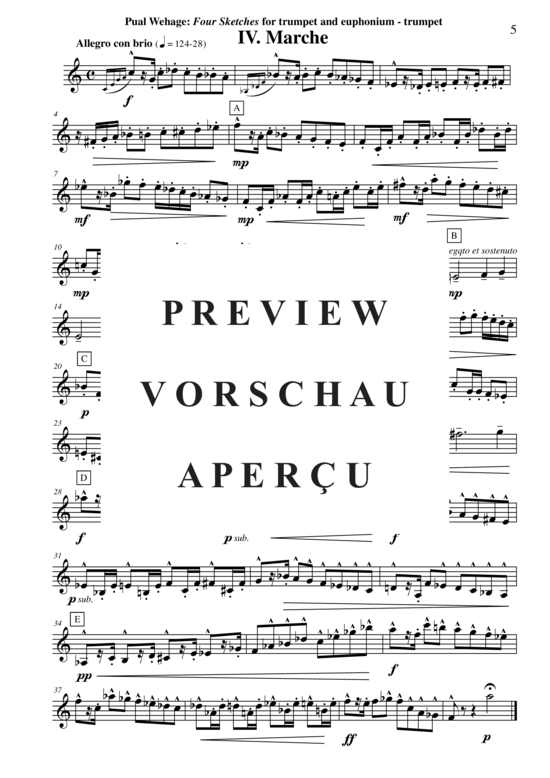 Produktgalerie: Seite 17 von 22 Four Sketches , , (Duett für Trompete in B + Euphonium in B)